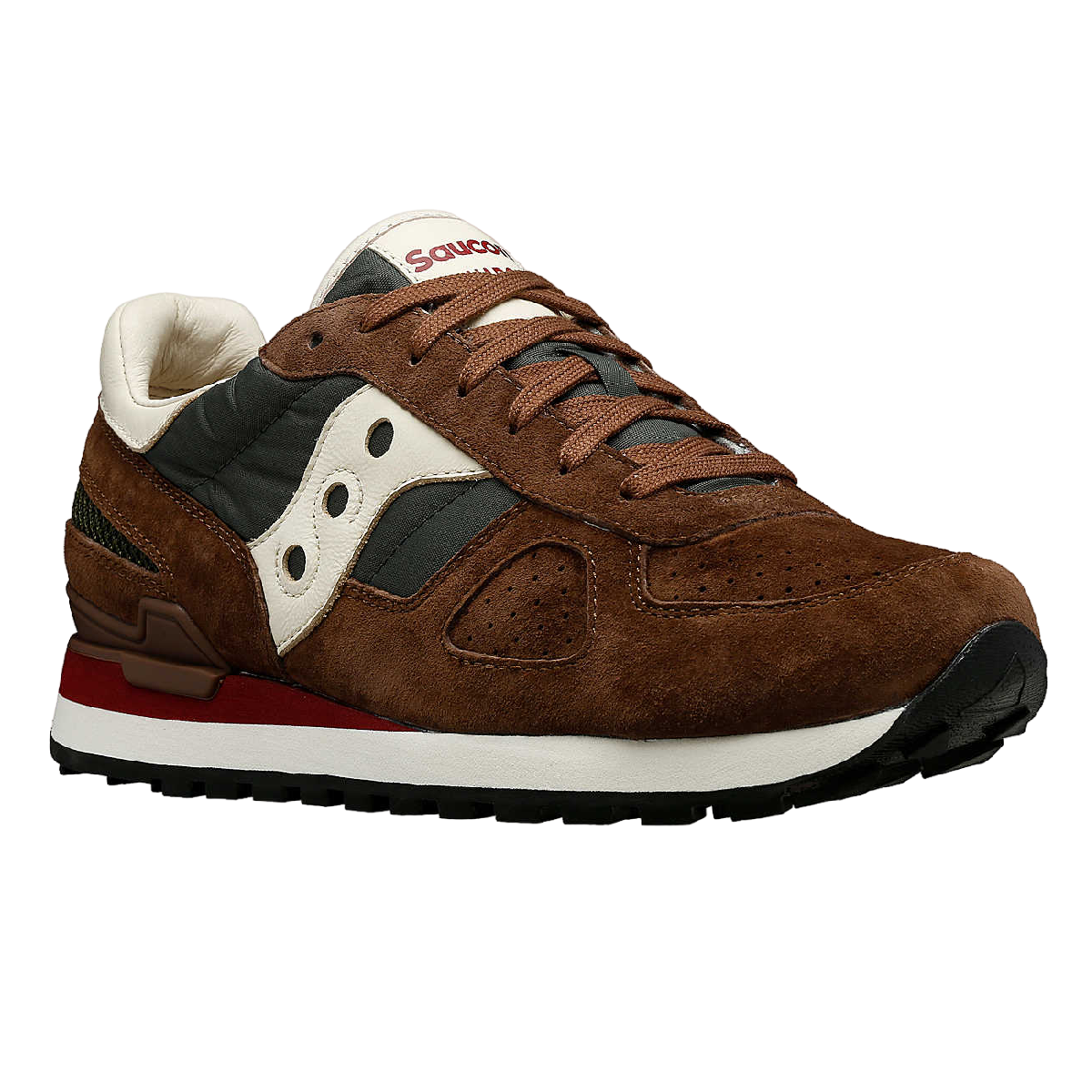 Saucony Original scarpa sneakers da uomo Shadow S70780-3 marrone verde