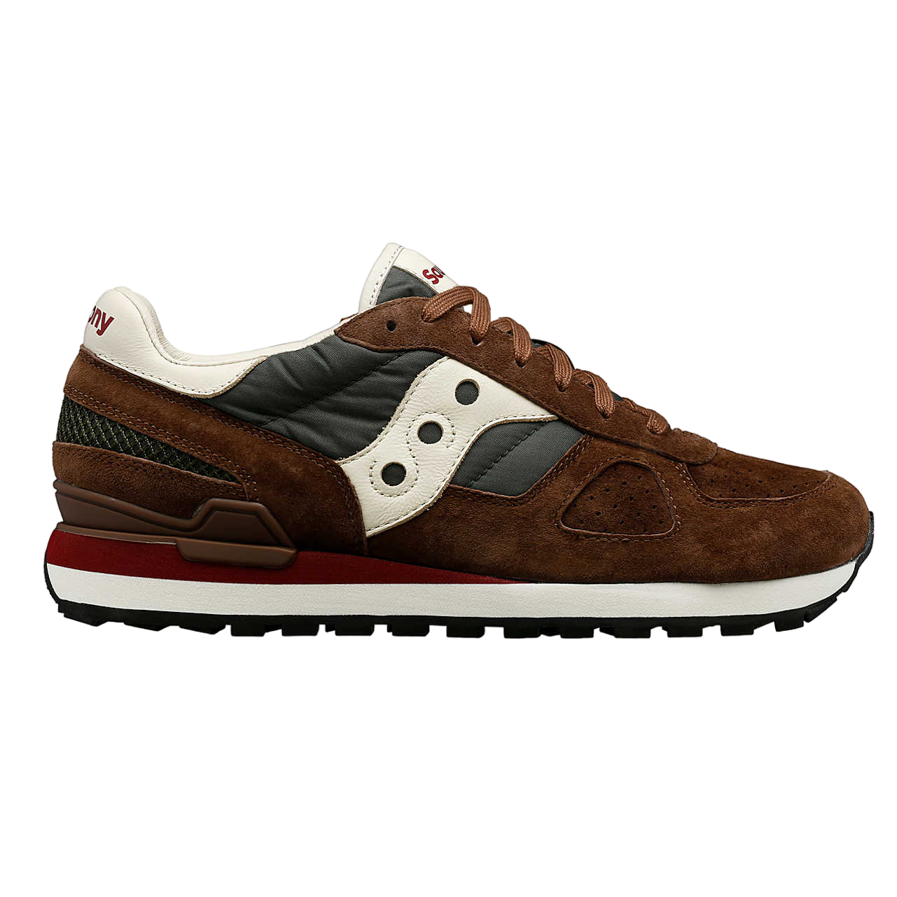Saucony shadow original scarpa uomo sneakers marrone-verde S70780-3