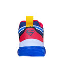 Scarpa Geox Junior Ciberdron Superman blu-rosso con tecnologia traspirante, design supereroe e chiusura lacci elastici + velcro, vista posteriore
