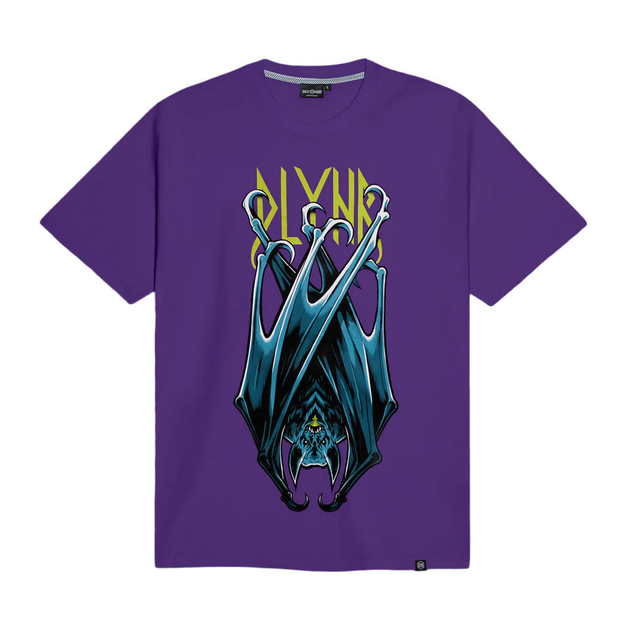 Dolly Noire Men's T-shirt short sleeve Covid Bat Tee 2ts398-ta-03 purple