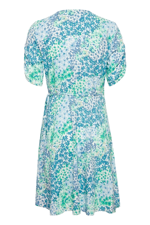 b.young Women's V-neck dress Bymmjoella Wrap Dress 20811399 201691 blue bell mix