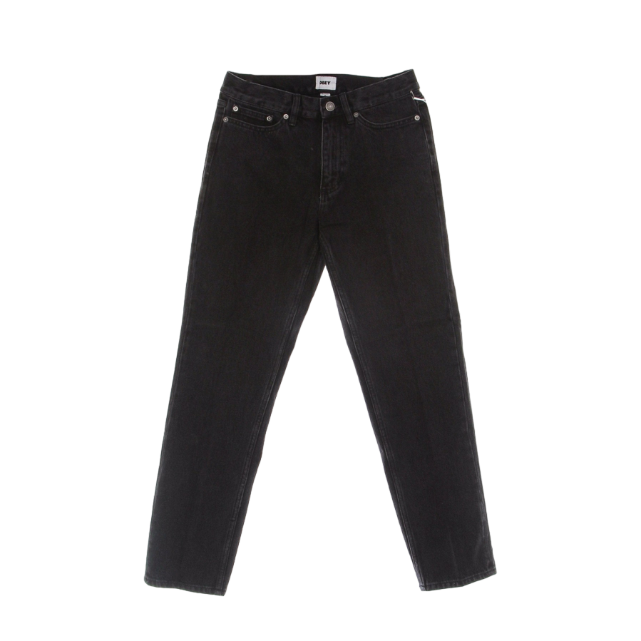 Obey pantalone Jeans 5 tasche da uomo Bender 142010080 nero sbiadito