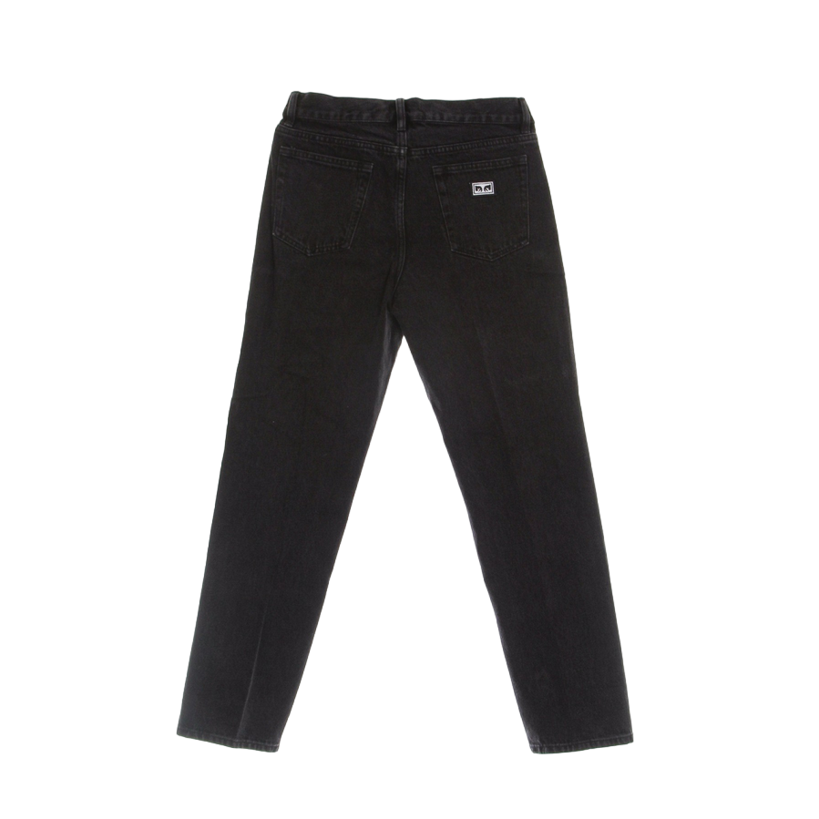 Obey pantalone Jeans 5 tasche da uomo Bender 142010080 nero sbiadito