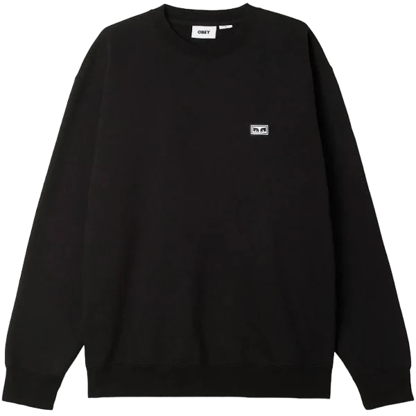 Obey Felpa Girocollo da adulto Enstablished Works Eyes 112480123 A102300 nero