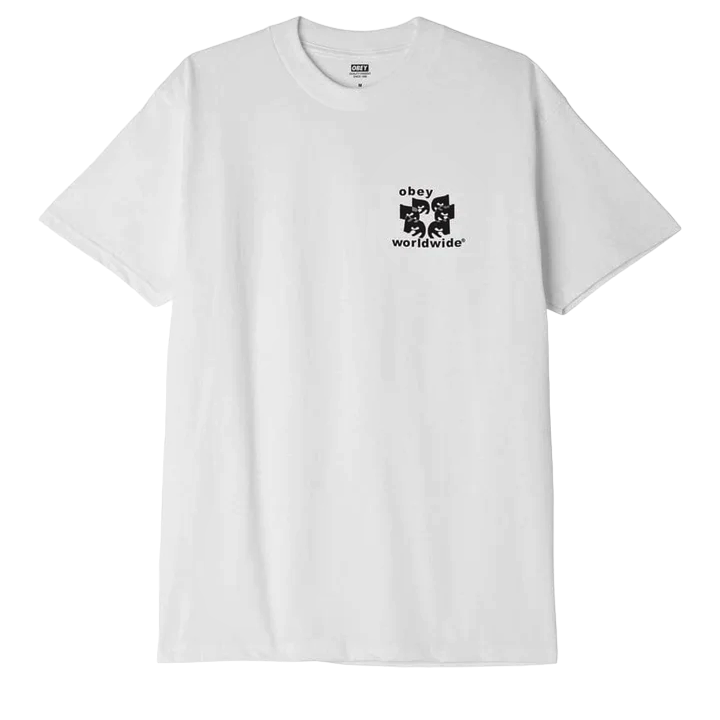 Obey men's short sleeve t-shirt Worldwide Eyes Classic 165263364 white