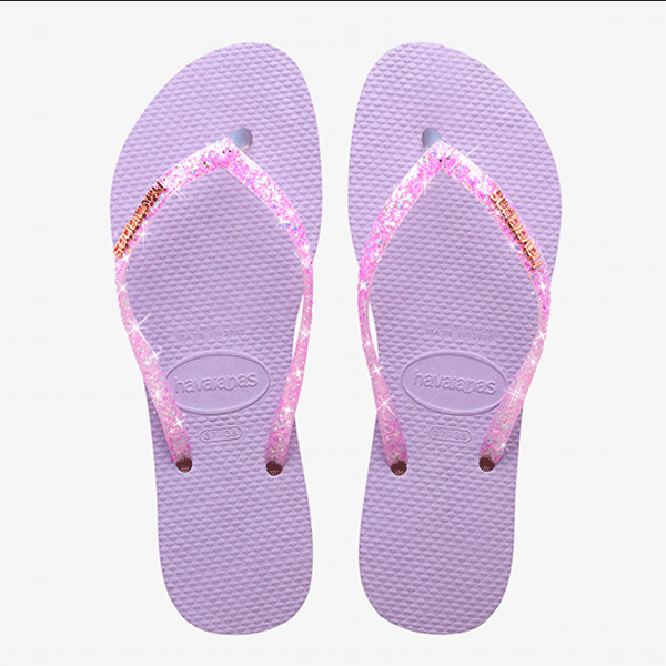 Havaianas women's flip-flops Slim Glitter Flourish 4.147.122 2297 purple