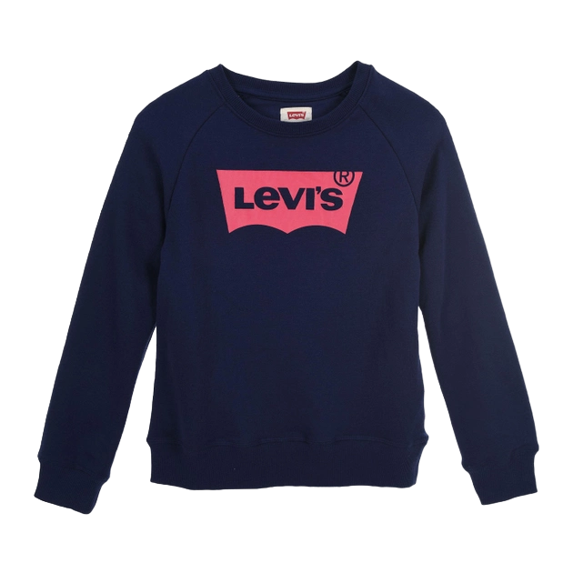 Levi's Kids Felpa girocollo da bambino/a con logo Batwing 3E6660 4E6660-B9G blu