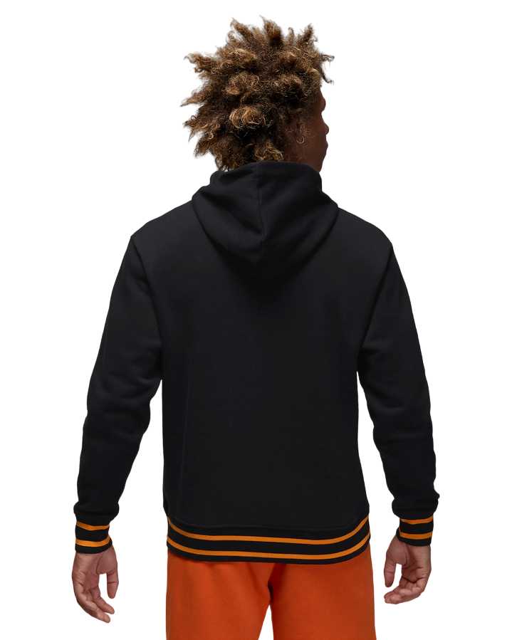 Jordan Flight MVP men's hoodie with kangaroo pockets FB6996-010 black-orange