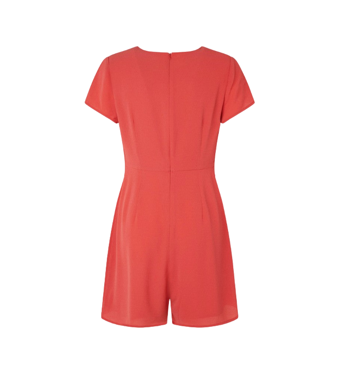 Pepe Jeans Women's casual short jumpsuit in crepe fabric Pernella PL230442 217 red