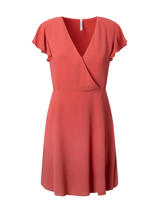 Pepe Jeans Women's dress with crossed neckline Patrizia PL953269 217 red