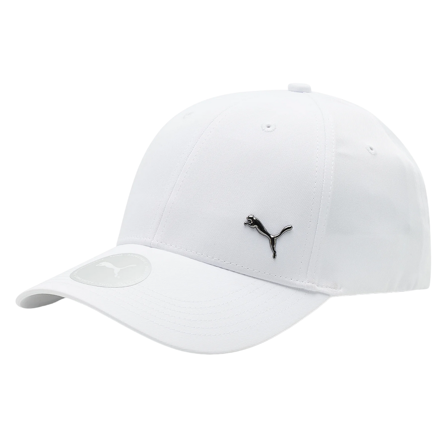 Puma cappello con visiera e logo metallico 021269 60 bianco
