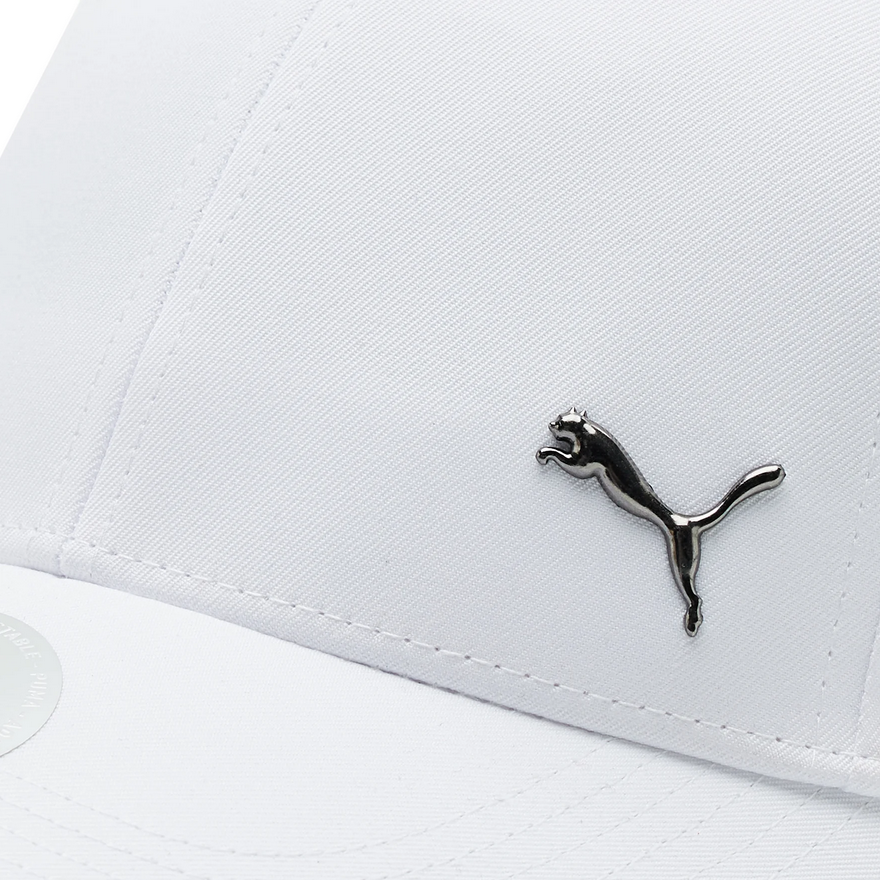 Puma cappello con visiera e logo metallico 021269 60 bianco