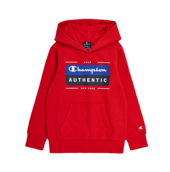 Champion felpa con cappuccio in felpina leggera con logo sul petto Legacy 306512 RS053 rosso
