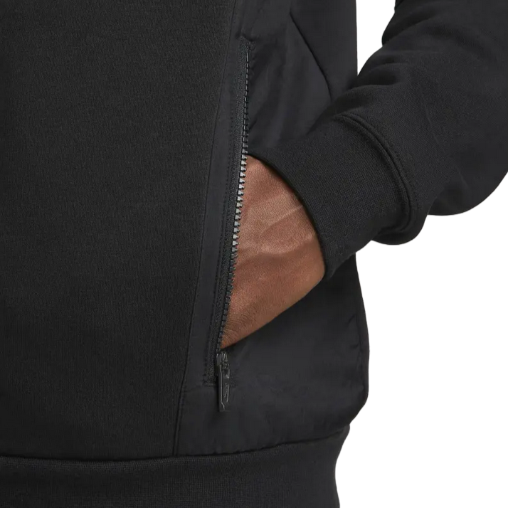 Nike Felpa da uomo con cappuccio e cerniera intera Hybrid DO7228-010 nero