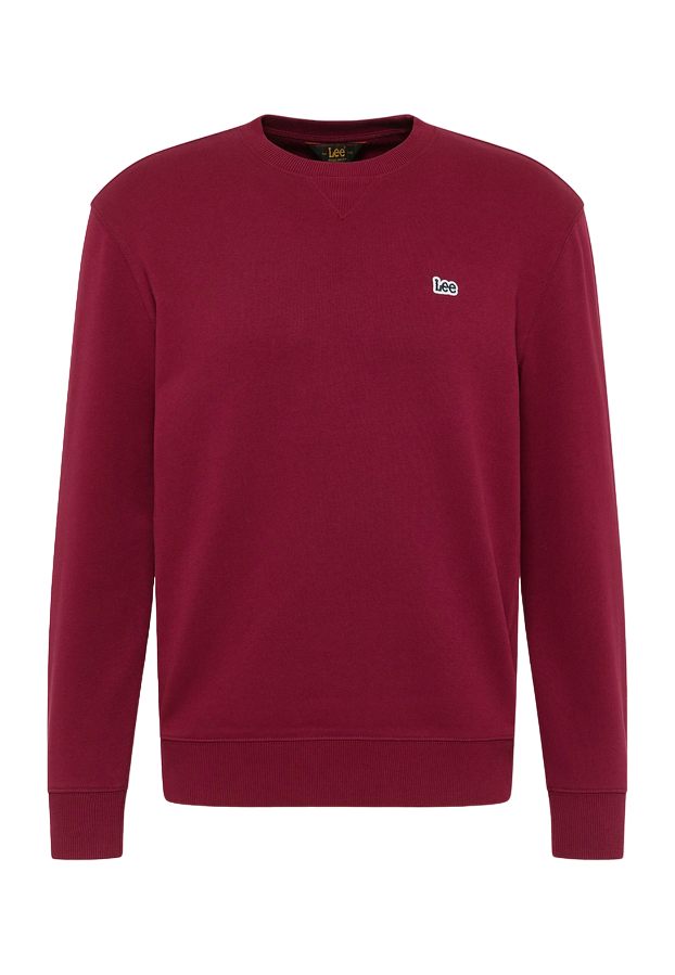 Lee Felpa Girocollo da uomo Plain Crew Sweatshrt 112341661 bordò