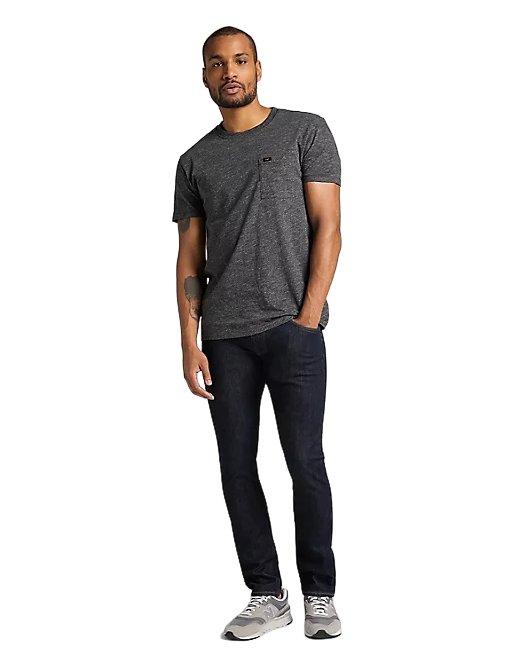 Lee men's jeans trousers with straight leg Luke Heavyweight In Rinse Slim Tapered L719PX36 blue