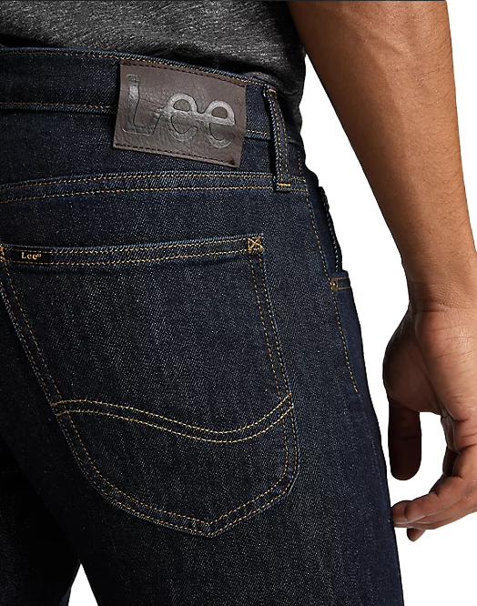 Lee men's jeans trousers with straight leg Luke Heavyweight In Rinse Slim Tapered L719PX36 blue