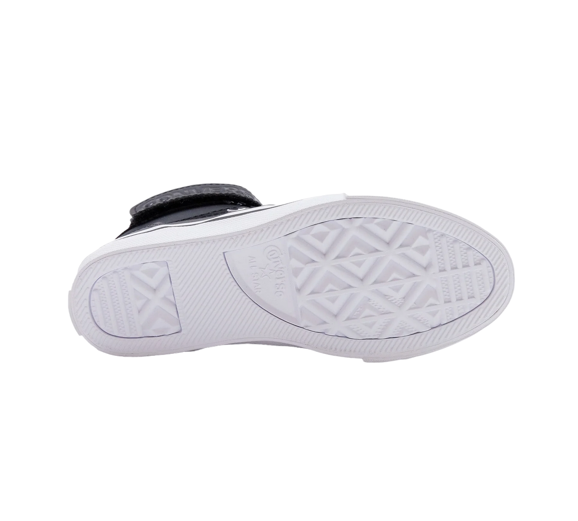 Converse scarpa sneakers alta con laccio elastico e velcro da ragazzo Pro Blaze A01074C nero-bianco