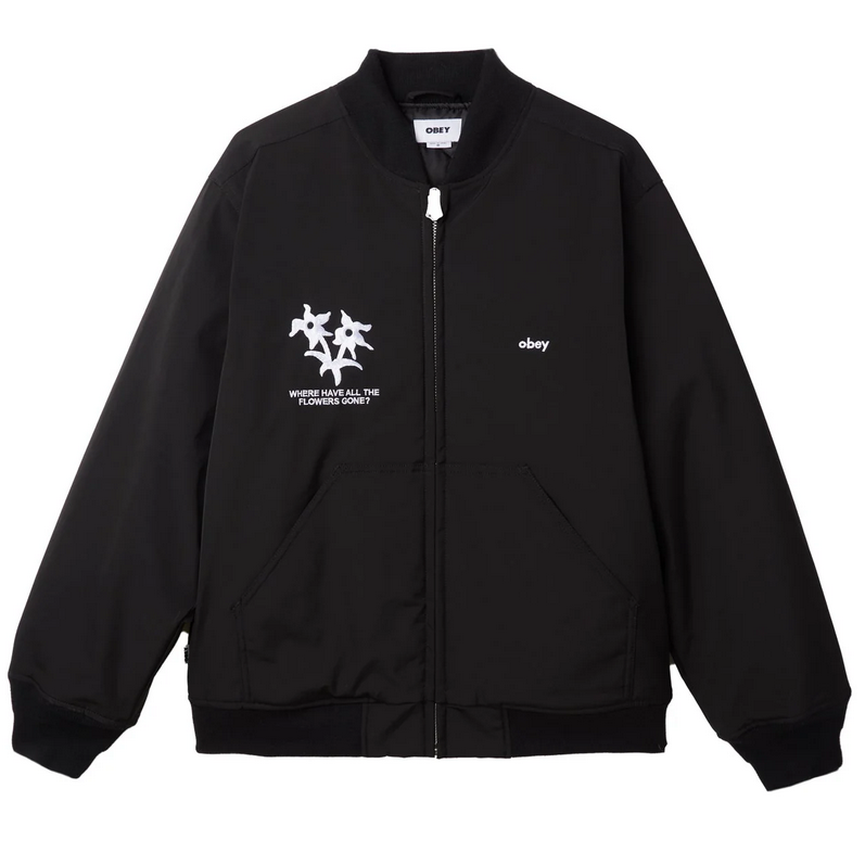Obey Giubbotto Bomber da uomo Turnpike 121800545 nero