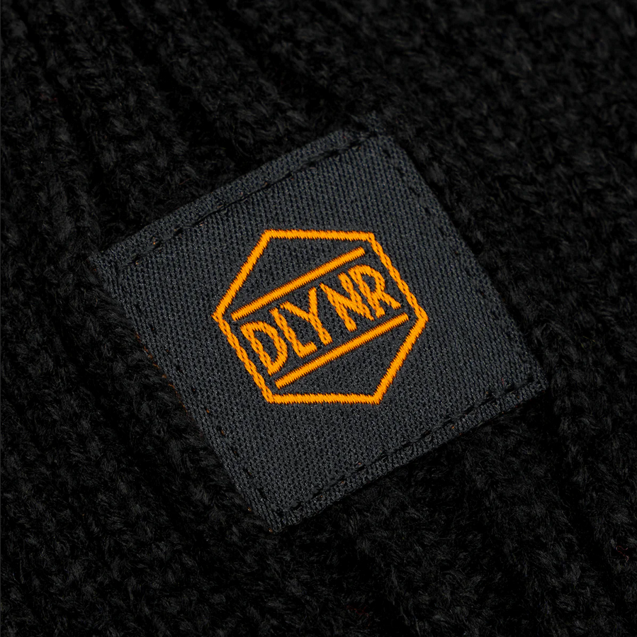 Dolly Noire cappellino a cuffia Logo Label Beanie BE333-HF-01 nero-arancio
