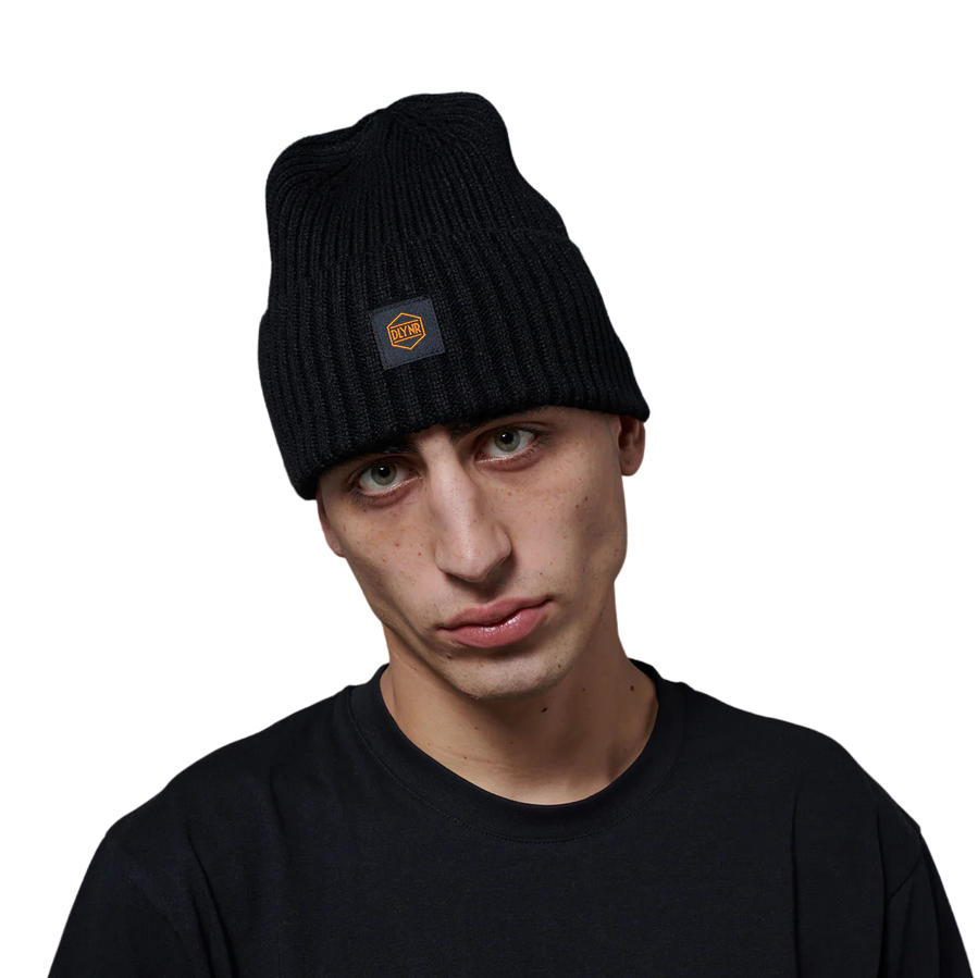 Dolly Noire cappellino a cuffia Logo Label Beanie BE333-HF-01 nero-arancio