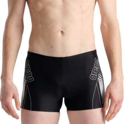Arena Costume a pantaloncino aderente da piscina da uomo con stampa 005793510 nero-bianco