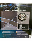 Abbey Set Bersaglio bifacciale a muro Darts Flock II 52AL con 6 freccette, superficie in flock anti-rimbalzo e design bifacciale per doppio divertimento