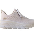 Sneakers donna Skechers BOBS Sport B Flex Hi bianco sporco vista laterale con tomaia in maglia e logo BOBS Sport