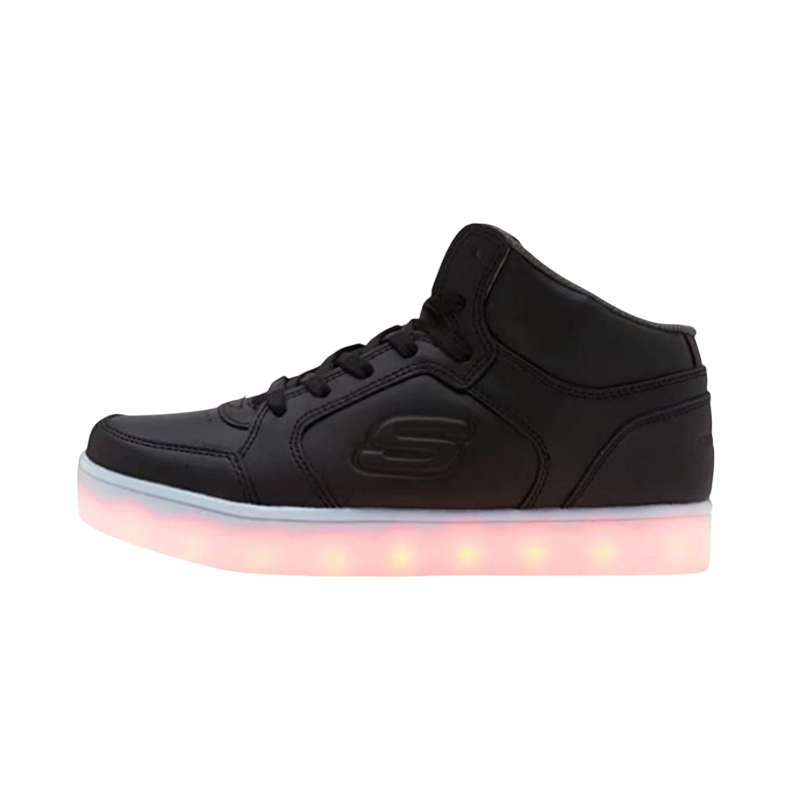 Skechers Youth shoe with Energy Lights 90600L BLK white