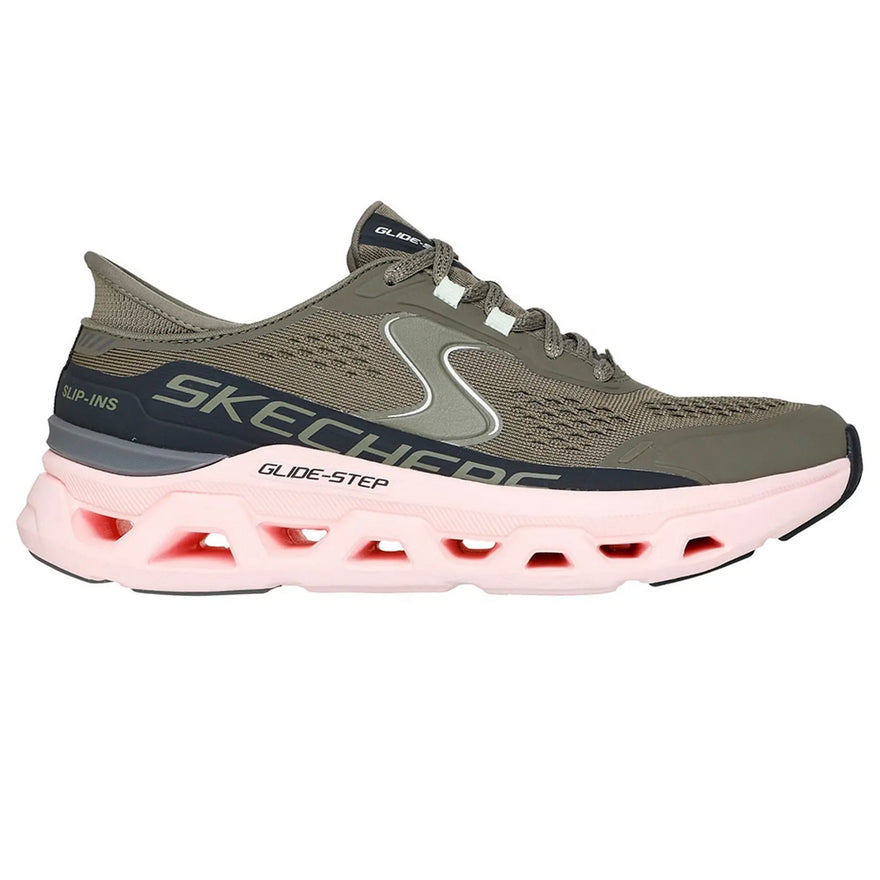 Skechers Slip-ins Donna Glide-Step Altus 150510/OLV Oliva - vista laterale