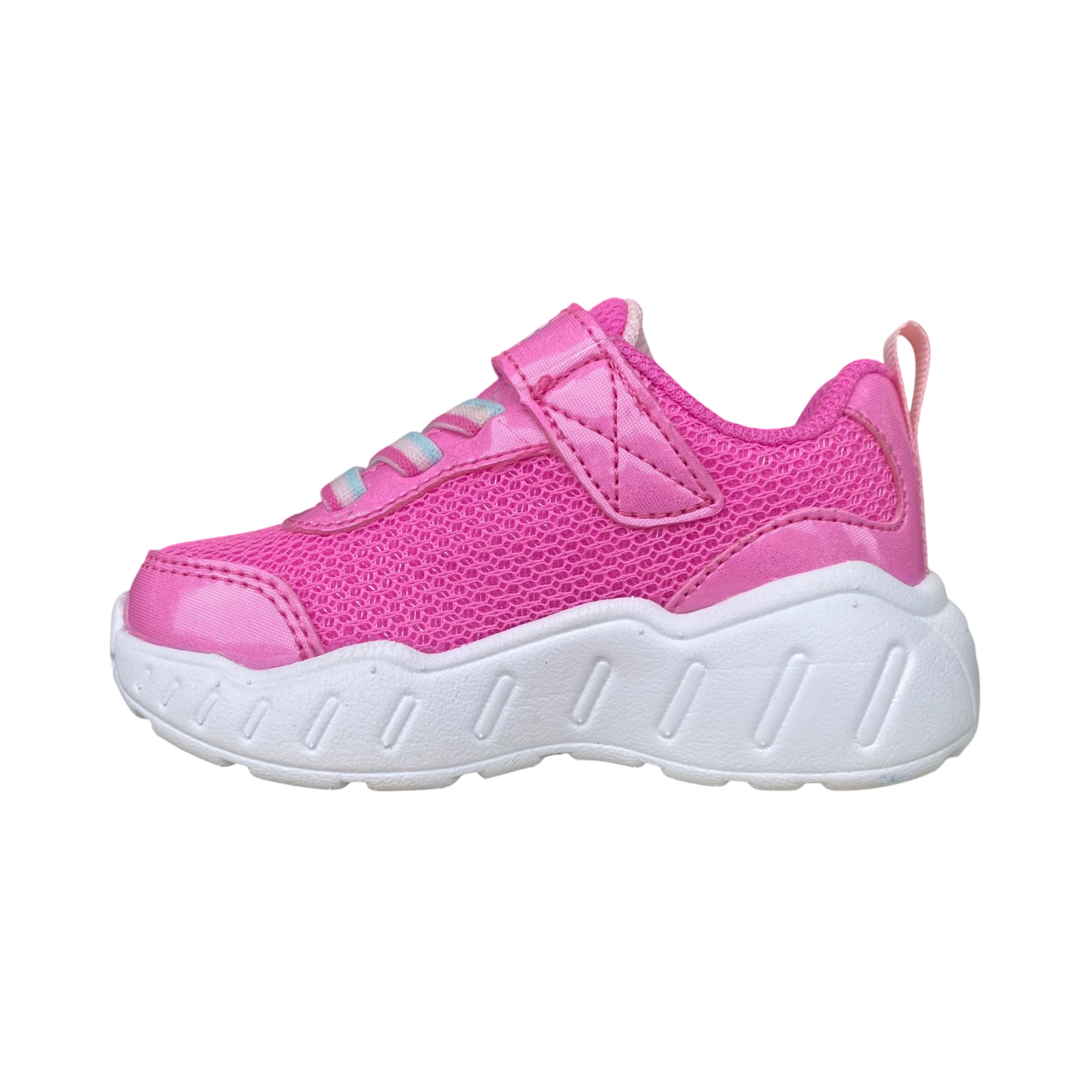 Skechers scarpa da ginnastica da bambina con laccio elastico e velcro Play Scene Fun Squad 303158N/PKMT rosa