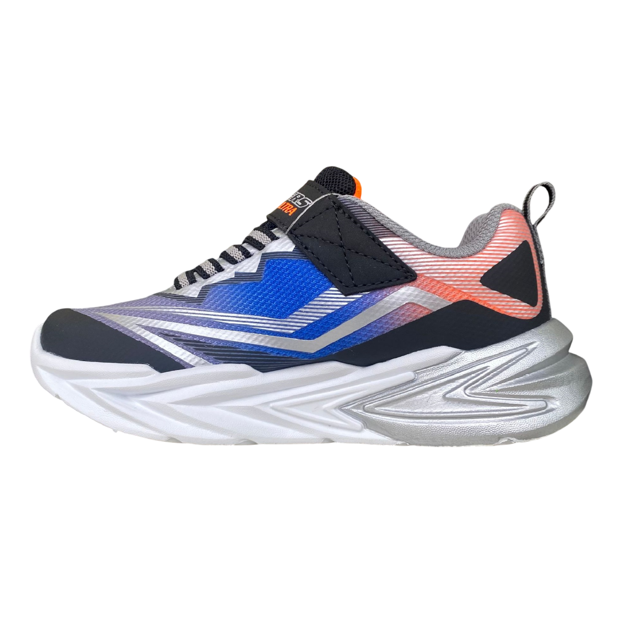 Skechers scarpa da ginnastica da bambino con luci S Light Flex Glow Ultra 400139L/BKS nero-argento