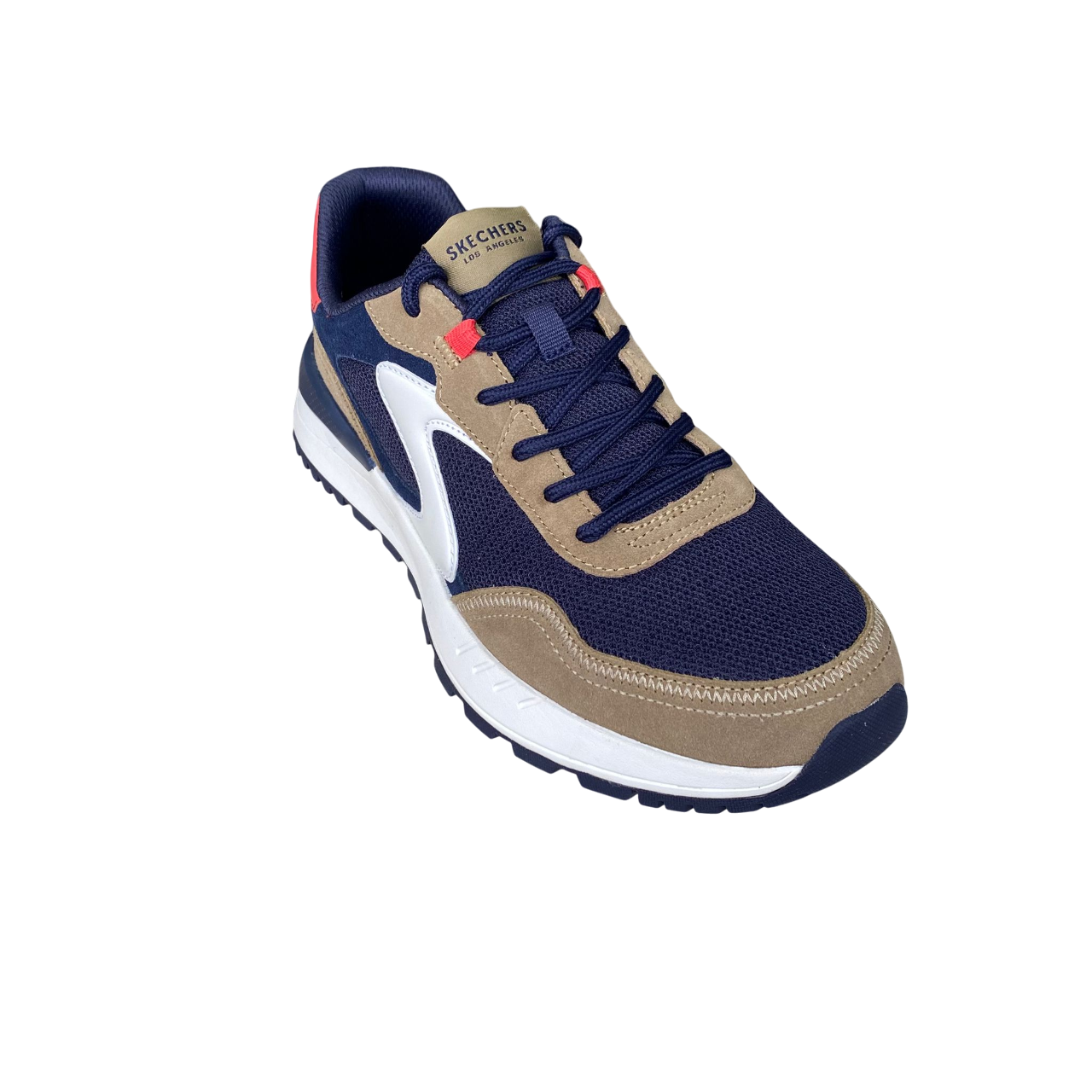 Skechers scarpa sneakers da uomo Fury Lace Low 183265/NVTN blu-beige
