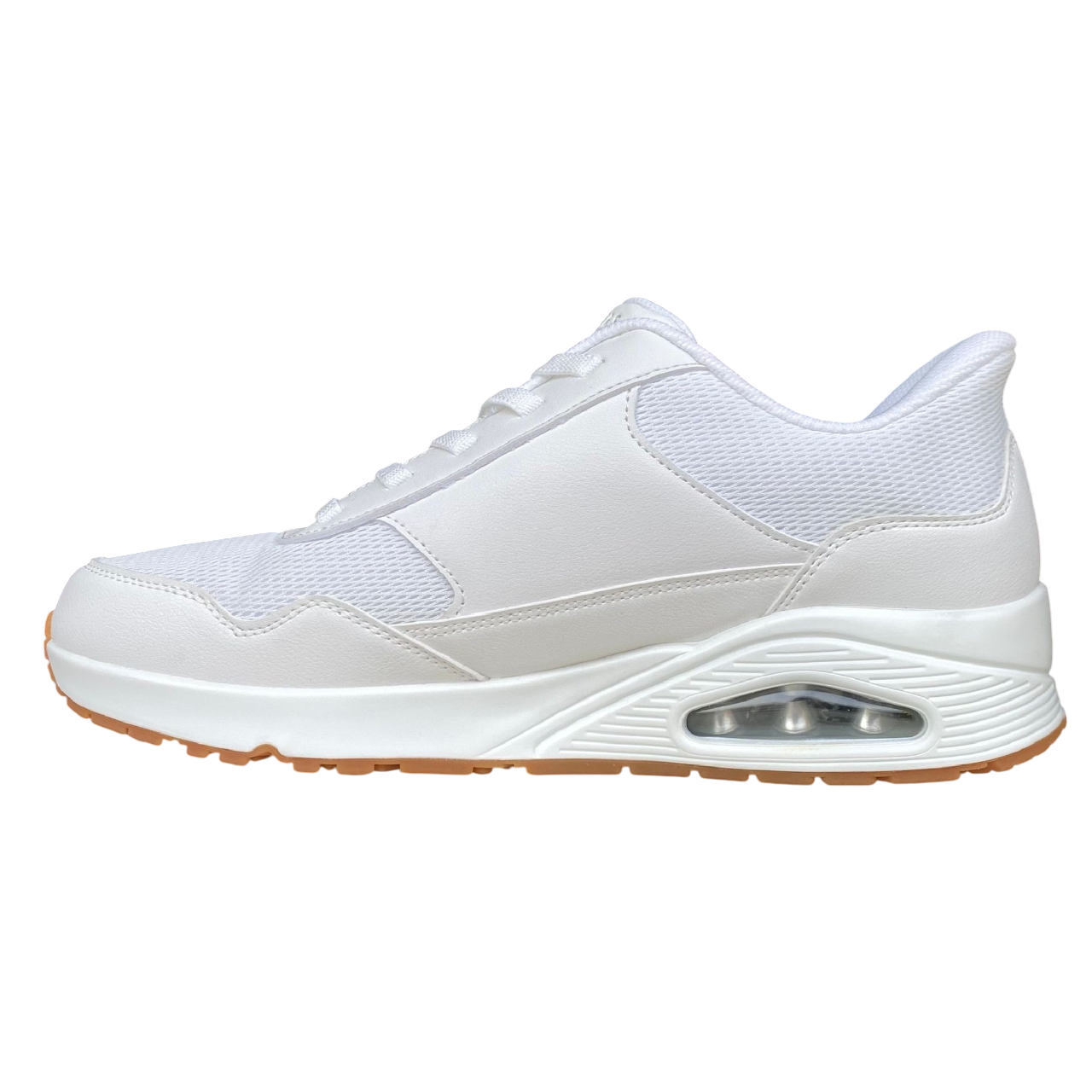 Skechers scarpa sneakers da uomo Slip-ins Uno Banksia 183022/WHT bianco