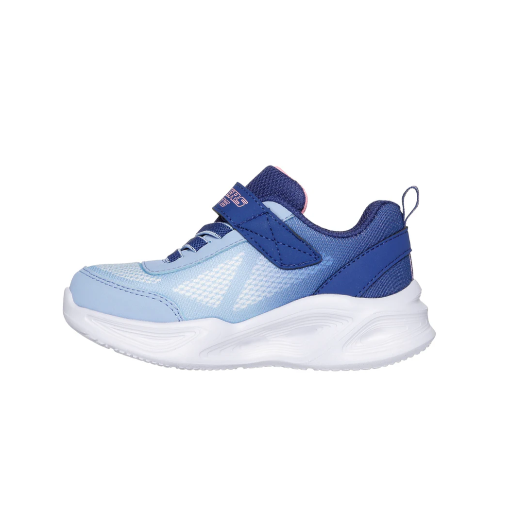 Skechers scarpa da ginnastica con le luci da bambina Sola Glow Ombre Deluxe 303714N/NVLB blu-celeste