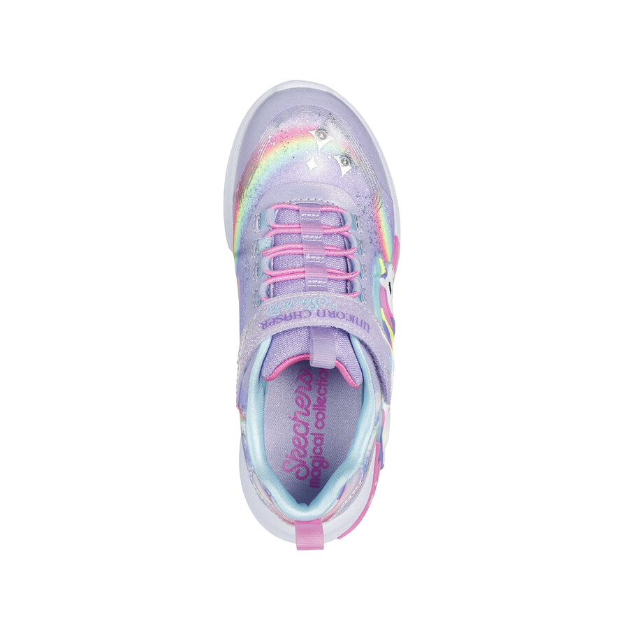 Skechers scarpa da ginnastica con le luci da bambina Unicorn Chaser 302298L/LVMT lavanda