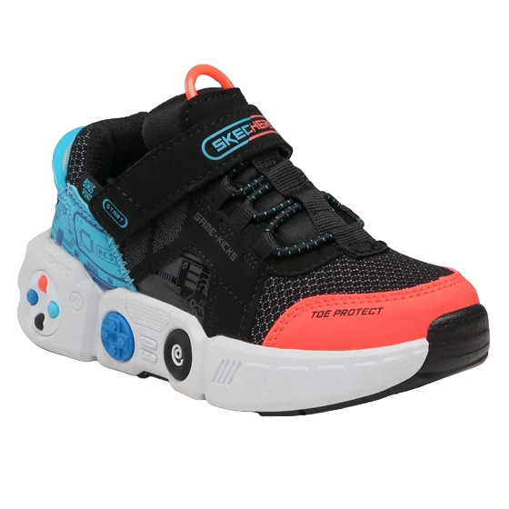Skechers scarpa da ginnastica da bambino Gametronix 2.0 402260L/BKMT nero