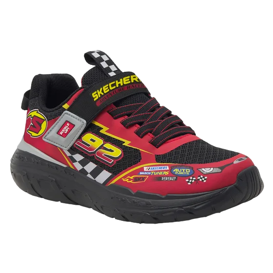 Skechers scarpa da ginnastica da bambinoTraks 402303L/BKRD rosso-nero
