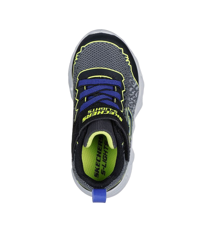 Skechers scarpa da ginnastica da bambino con luci S Lights Vortex 2.0 Zorento 400603N/BKYL nero-giallo