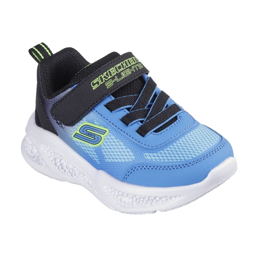 Skechers scarpa da ginnastica da bambino con luci Meteor Lights Krendox 401495L/BKBL nero-blu