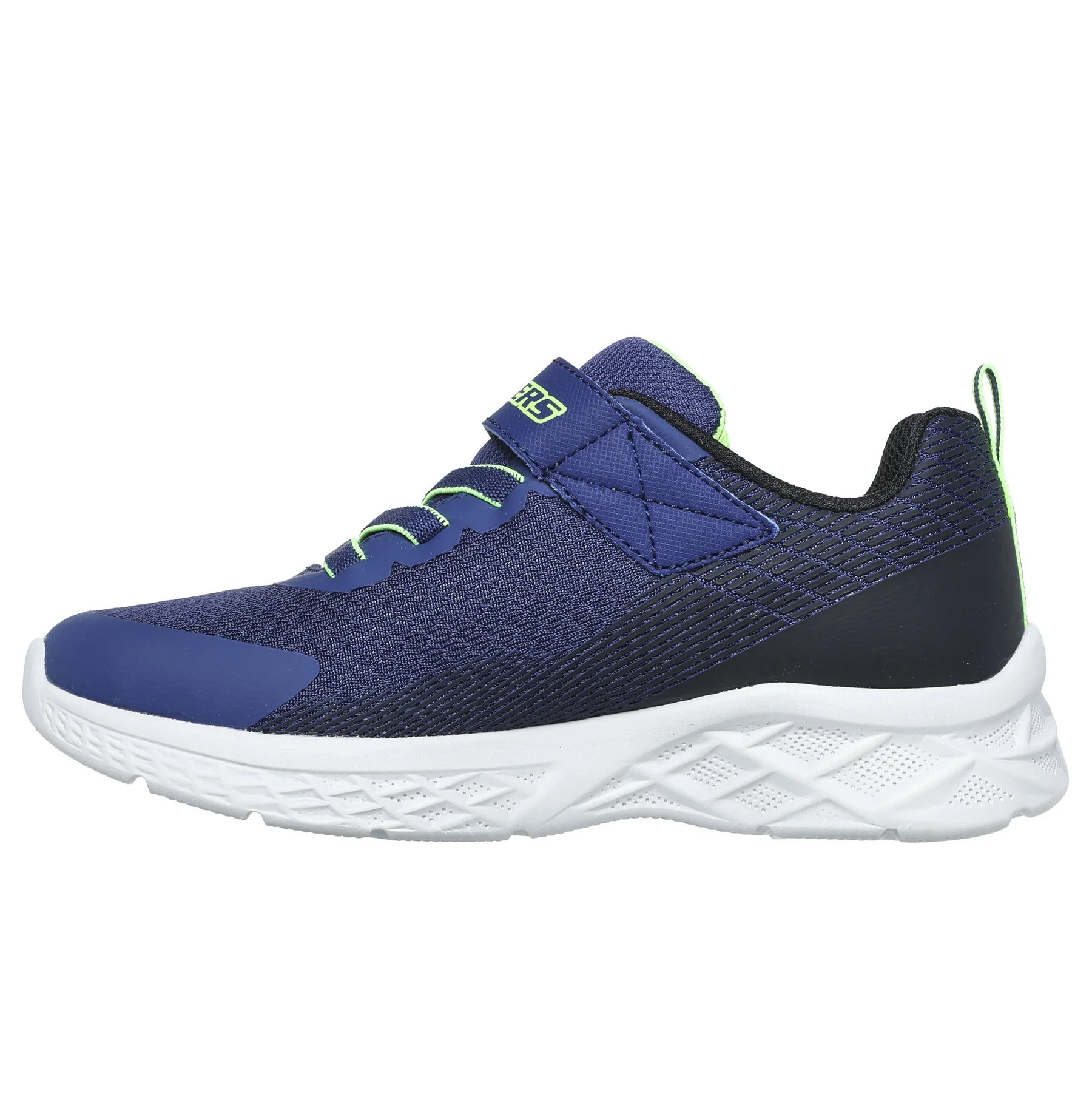 Skechers scarpa da ginnastica da ragazzo Microspec II Zovrix 403924LNBLM blu-nero-lime
