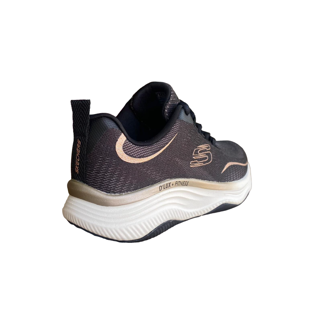 Skechers women's gym shoe D'Lux Fitness Pure Glam 149837/BKRG black pink gold