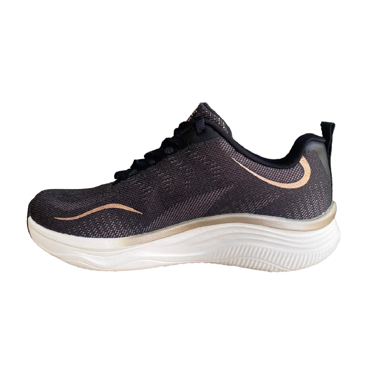 Skechers women's gym shoe D'Lux Fitness Pure Glam 149837/BKRG black pink gold