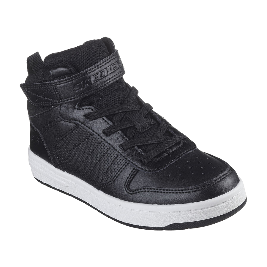 Skechers scarpa sneaker alta da bambino Smooth Street Vorrez 405633L/BKW nero