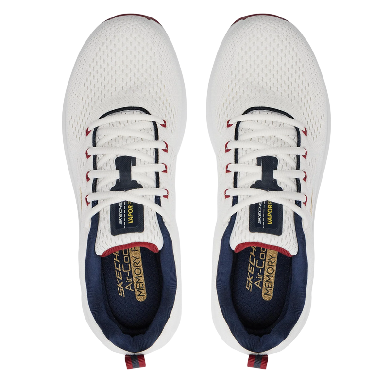 Skechers scarpa sportiva da uomo Vapor Foam 232625/WNVR bianco-blu-rosso