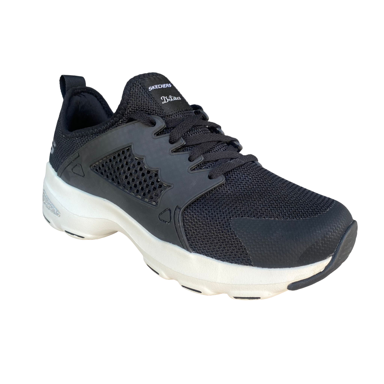 Skechers sneakers da donna D'Lite Ultra AT The Top 12861/BKW nero