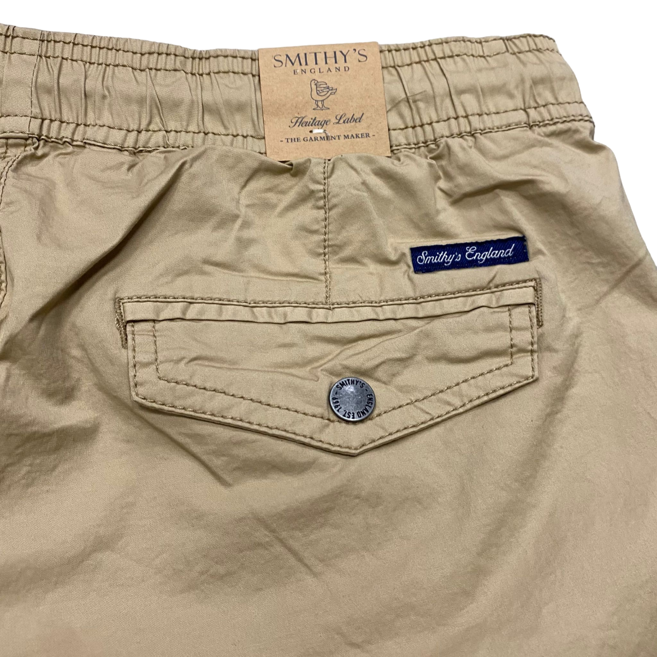 Smithy's Bermuda casual da uomo con elastico in vita MBE845 safari
