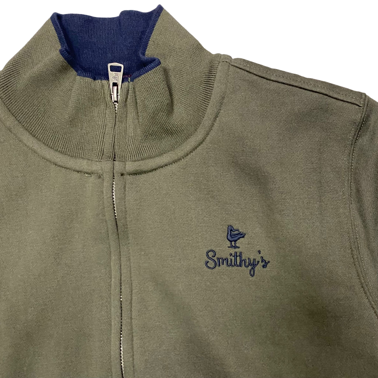 Smithy's felpa con cerniera intera da uomo verde militare