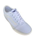Sneakers Vans Ward Platform bianche in canvas con suola rialzata, modello VN0A3TLC0RG1 per donna