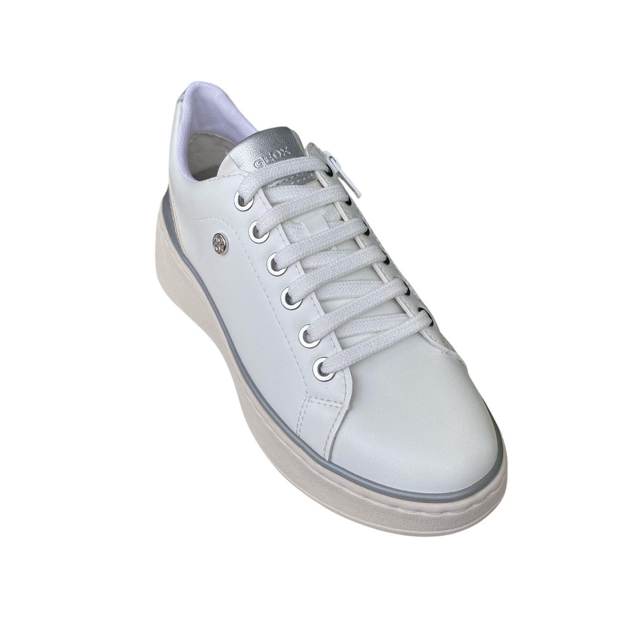 Sportiamo_Geox scarpa sneakers da donna Sunnetty D55YHA 054AJ C0007 bianco argento2
